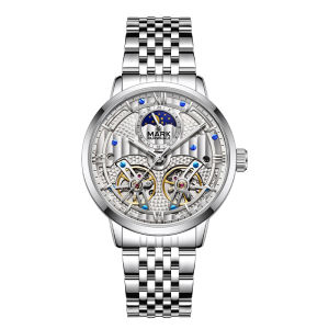 Mark Fairwhale 6023 Luxury Watch For Men Waterproof Luminous Man Clock Chronograph Stainless Steel Mechanical Mens Watches