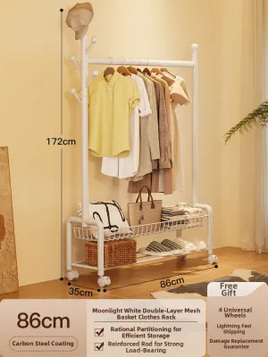 Home Organizer | Easy-to-Assemble Full Length Mirror Coat Rack