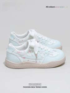 Warrior | รองเท้าผ้าใบลายดอกไม้ขนาดเล็กสำหรับผู้หญิง ระบายอากาศได้ดี สไตล์ใหม่ ฤดูใบไม้ร่วง 2025 รองเท้าผ้าใบแบบสวมสบายสำหรับผู้หญิง