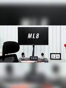 Portable Monitor Stand Laptop Mount Arm Desktop Punch-Free Air Pressure Cantilever Base Free Lifting Rotating Height Increasing with Mobile Phone Slot