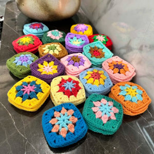 12pcs  Handmade Original 6cm Trade Hand Crochet Coaster Handmade Cup Mat Photo Props Placemat Decorative Mat