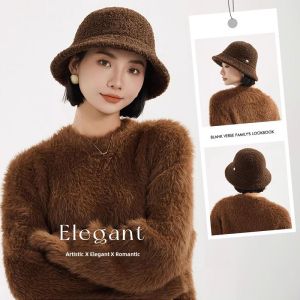 JIFANPAUL | Lamb Wool Round Top Hat
