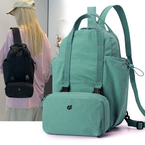 【Colorful Fox】lightweight small backpack with a pouch and multiple compartments water resistant nylon fabric