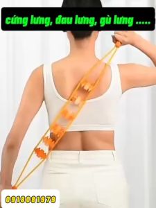 (Dụng cụ con lăn cầm tay) Dây lăn Massage cổ vai gáy massage lưng bụng toàn thân massage cột sống cổ chân đùi