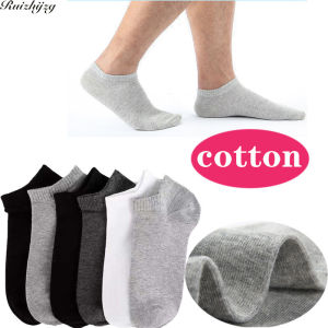 Ruizhijzg Ready Stock Cotton Casual Socks Short Cotton Ankle Sock for Men Women No Show Cotton Socks High Quality