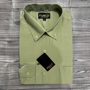 COD✅FUSCO kemeja pria formal warna green sage/kemeja polos lengan panjang