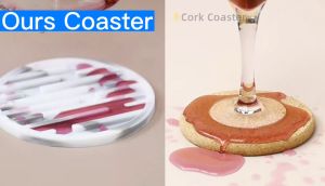Anti-Slip Coasters for Drinks: Silicone Coasters, Easy to Clean Drink Coasters for Coffee Table, Thickened Coaster for Wooden Table, Cup Desk, Bar, Office, Non-Stick