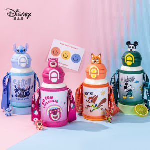 Disney | Disney Stitch Childrens Insulated Cup Boys School-Use Water Bottle Girls Stylish Primary School Direct-Drink Straw Cup