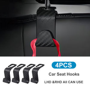 4PCS Car Seat Back Small Hook Airspeed Universal Car Seat Hook Hanger for Bags Handbags Clothes Car Hook Hanger Accessorie
