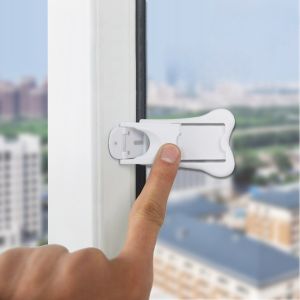 Sliding Door Lock - Child Proof Safety Locks for Sliding Glass Doors Windows Closets & Cabinets