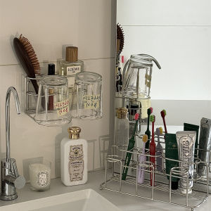 ตู้เก็บของสำหรับแปรงสีฟันแบบติดผนังด้วยเหล็กไนลอน 304 แบบแขวนได้ อุปกรณ์ทำความสะอาดในห้องน้ำ อุปกรณ์สำหรับแปรงสีฟันและยาสีฟันแบบแขวนได้