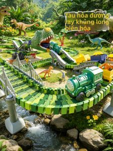 WANJUTEGONGDUI | Đồ Chơi Động Vật Khủng Long Giáo Dục Có Ray Điện
