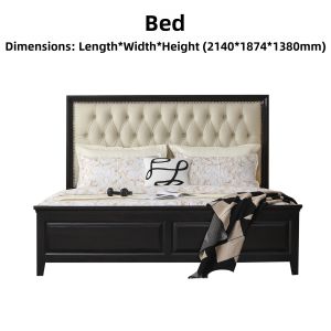 HELIDA | Genuine Leather Solid Wood Bed 1.8m