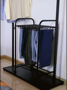 Pull-out retractable hanging pants  Hanger rack pants  Wardrobe built-in pants pull rod  Batang tarik seluar terbina dalam almari  抽拉式伸缩裤架