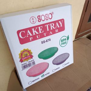 MEJA PUTAR CAKE TRAYBAKI PENYAJI PUTAR