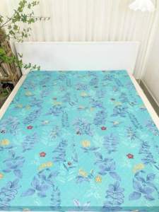 Bộ ga giường Thun Lạnh Hàn Quốc {4 món} họa tiết Bông ( 1 ga bọc + 2 vỏ gối nằm + 1 vỏ gối ôm )