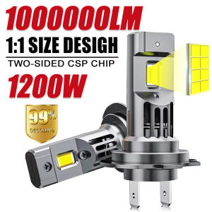 H7 LED Car Headlight Bulbs CANBUS 1200W High Power Super Bright Wireless Auto Spotlights Mini Turbo Fan Fog Lamps Plug&Play 12V