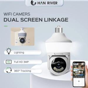 HAN RIVER/CCTV kamera/ wireless wifi kamera cctv /360°NIGHT VISION FULL HD1080P/Kamera Keamanan Cerdas