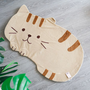 Large Size Cute Cat Ear Pet Mat Soft Anti-Slip Door Mat Cat Foot Pad Comfortable Home Decor Universal Pet Supplies