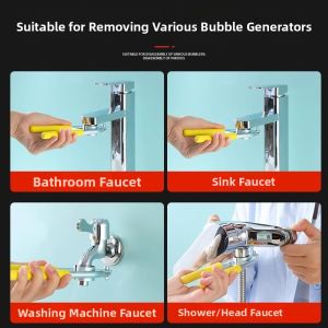 Kitchen Faucet Bubble Maker Wrench Filter Net Removal Tool Carbon Steel Manual Tool for Home Use Sink Water Outlet