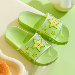 Dép Trẻ Em Mùa Hè Cho Bé Gái Hình Quả Dứa Chống Trượt Đế Mềm Dùng Trong Nhà Cho Bé Gái Trung Niên Và Lớn Đi Trong Nhà Phòng Tắm