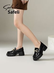 Thick Sole Crystal Horsebit Chunky High Heel Loafer