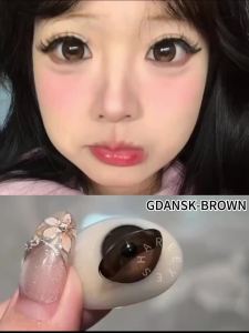 EYESHARE 1 Cặp Kính Ánh Sáng Màu Đen Kính Ánh Sáng Màu Xám Phong Cách Hàn Quốc Mắt To Vẻ Đẹp Tự Nhiên Học Sinh Dùng Hàng Năm Cho Nữ