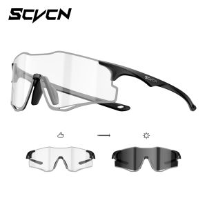 SCVCN | SCVCN HD Photochromic Cycling Sports Sunglasses Stylish Ultralight Outdoor Casual Glasses Running Hiking Camping Driving Glasses