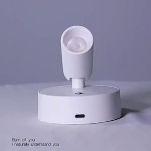 360° Rotating Night LightUSB Powered with Rechargeable Lithium Battery Magnetic LED Reading Lamp Touch Adjustable Brightness Suitable for Bedroom Bedside Perfect Gift