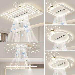 Ionizing Ceiling Fan Light Modern Minimalist Design