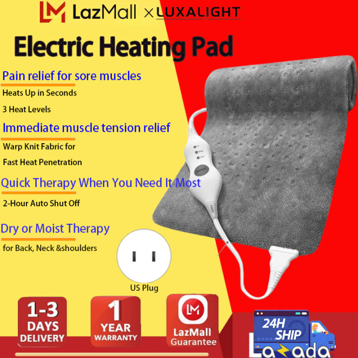 LUXALIGHT Heating Pad Hot Compress Electric EU Plug 60x30cm Fast Moist ...