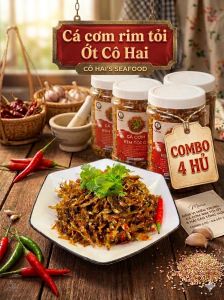 COMBO 4 HỦ CÁ CƠM RIM TỎI ỚT CÔ HAI - cay ngon vừa miệng đậm đà hương vị miền Trung
