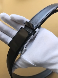 Automatic Leather Belt - Real Leather Ratchet Belt in 30mm or 3cm width - Men Leather Belt with Auto Lock Buckle - TRACK BELT - Auto Lock Black Belt
