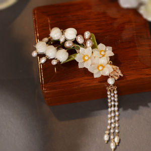 Antique Style Tassel Hairpin Side Senior Hanfu Lily