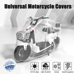 Universal Motorcycle Covers Transparent Waterproof Motor Cover Bike Dust Cover