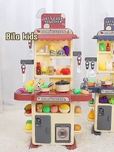 Đồ Chơi Nấu Ăn Nhà Bếp Cho Bé Trai Gái Có Đèn Nhạc Nước Đồ Chơi Nhập Vai Trẻ Em