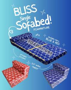 BLISS SINGLE SOFA BED URATEX (LOWEST PRICE)