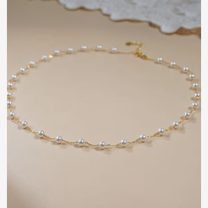 Elegant Simple Pearl Necklace 30 Pieces Full Sky Star Design 925 Pure Silver Commuter Lockbone Chain Women Fashion Jewelry