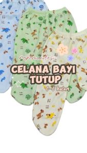 3PCS | Celana Panjang Bayi Print Tutup Kaki Size S