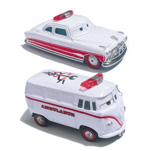 Takara Tomy | Disney Pixar Cars Ambulance Fillmore Doc Hudson Version 1/55 Metal Die Casting Model Car Childrens Racing Toys Birthday Gifts