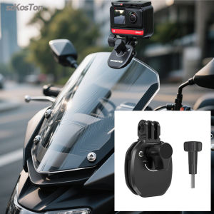 Motorcycle Windshield Clip Mount for Go Pro 13 12 11 10 9 8 7 DJI OSMO 360 Action 4 5 Pro Insta 360 X5 X4 Go 3S ACE Pro 2 Camera