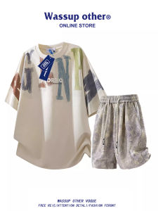 Summer Loose Casual T-shirt and Shorts Set for Men
