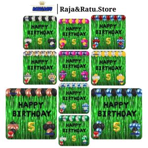 Paket Dekorasi Ulang Tahun Hitam & Tirai Hijau Simple