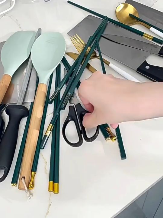 Diamond Rotary Knife Holder 360° Rotating Kitchen Utensils And Cutlery ...