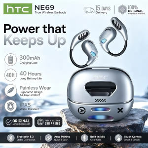 HTC | Tai Nghe Bluetooth Không Dây HTC NE69 AI Translator Thời Lượng Pin Dài Độ Trễ Thấp Hỗ Trợ 135 Ngôn Ngữ Thiết Kế Đeo Tai Di Động OWS