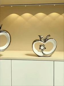 Modern Creative Ceramic Ornaments Abstract Minimalist Living Room Bedroom Table Decor Light Luxury High-End Home Housewarming New Home Entrance Wine Cabinet TV Cabinet Apple Decoration