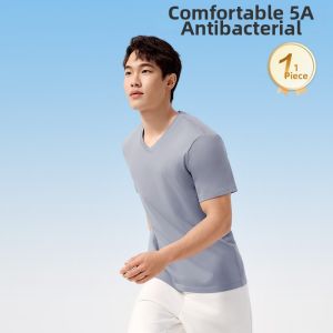 Purcotton | Antibacterial Mens T-Shirt Cotton Simple and Stylish Inner and Outerwear
