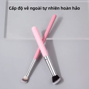 2 Chiếc Mềm Che Khuyết Điểm Bàn Chải Đa Năng Dụng Cụ Trang Điểm Cho Kem Nền Làm Sáng Da Làm Sáng Sợi Len Tay Cầm Bằng Nylon