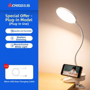 Chigo | Eye-Protecting Study Lamp for Dormitory Bedside Desk