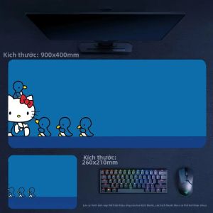 Sanrio | Tấm Lót Chuột Hello Kitty Bằng Da Chống Trượt Kích Thước Lớn 90x45cm Chất Lượng Cao Dùng Cho Bàn Làm Việc Từ Sanrio